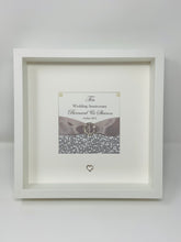 Load image into Gallery viewer, 10th Tin 10 Years Wedding Anniversary Ribbon Frame - Pebble