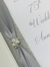 Load image into Gallery viewer, 75th Wedding Anniversary Card - Diamond 75 Year Seventy Fifth Anniversary Luxury Greeting Card Personalised