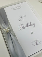 Load image into Gallery viewer, 21st Birthday Card - Personalised Luxury Greeting Card