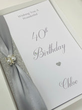 Load image into Gallery viewer, 40th Birthday Card - Personalised Luxury Greeting Card