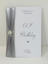Load image into Gallery viewer, 60th Birthday Card - Personalised Luxury Greeting Card