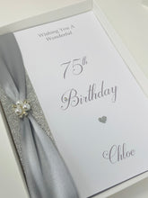 Load image into Gallery viewer, 75th Birthday Card - Personalised Luxury Greeting Card