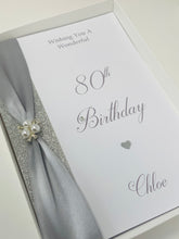 Load image into Gallery viewer, 80th Birthday Card - Personalised Luxury Greeting Card
