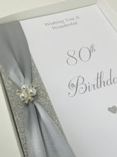 Load image into Gallery viewer, 80th Birthday Card - Personalised Luxury Greeting Card