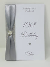 Load image into Gallery viewer, 100th Birthday Card - Personalised Luxury Greeting Card