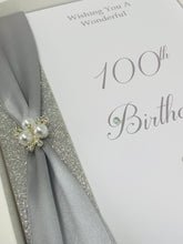 Load image into Gallery viewer, 100th Birthday Card - Personalised Luxury Greeting Card