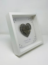 Load image into Gallery viewer, 8th Bronze 8 Years Wedding Anniversary Frame - Intricate Mirror Heart