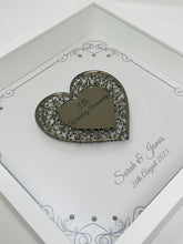Load image into Gallery viewer, 8th Bronze 8 Years Wedding Anniversary Frame - Intricate Mirror Heart