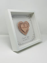 Load image into Gallery viewer, 7th Copper 7 Years Wedding Anniversary Frame - Intricate Mirror Heart