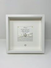 Load image into Gallery viewer, 30th Pearl 30 Years Wedding Anniversary Ribbon Frame - Pebble
