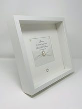 Load image into Gallery viewer, 4th Linen 4 Years Wedding Anniversary Ribbon Frame - Pebble