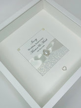 Load image into Gallery viewer, 14th Ivory 14 Years Wedding Anniversary Ribbon Frame - Pebble
