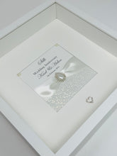 Load image into Gallery viewer, 12th Silk 12 Years Wedding Anniversary Ribbon Frame - Pebble