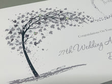 Load image into Gallery viewer, 27th Wedding Anniversary Card - Sculpture 27 Year Twenty Seventh Anniversary Luxury Greeting Card Personalised - Sweeping Heart