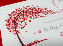 Load image into Gallery viewer, 44th Wedding Anniversary Card - Electronics 44 Year Forty Fourth Anniversary Luxury Greeting Personalised - Sweeping Heart