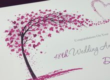 Load image into Gallery viewer, 48th Wedding Anniversary Card - Home Improvement 48 Year Forty Eighth Anniversary Luxury Greeting Personalised - Sweeping Heart