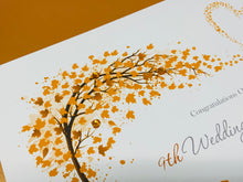 Load image into Gallery viewer, 9th Anniversary Card - Pottery 9 Year Ninth Wedding Anniversary Luxury Greeting Card Personalised - Sweeping Heart