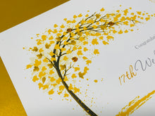 Load image into Gallery viewer, 17th Wedding Anniversary Card - Furniture 17 Year Seventeenth Anniversary Luxury Greeting Card Personalised  - Sweeping Heart