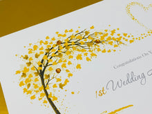 Load image into Gallery viewer, 1st Anniversary Card - Paper 1 Year First Wedding Anniversary Luxury Greeting Card Personalised - Sweeping Heart