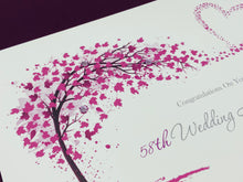 Load image into Gallery viewer, 58th Wedding Anniversary Card - Hope & Faith 58 Year Fifty Eighth Anniversary Luxury Greeting Card, Personalised  - Sweeping Heart
