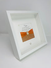 Load image into Gallery viewer, 7th Copper 7 Years Wedding Anniversary Ribbon Frame - Pebble