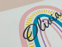 Load image into Gallery viewer, Any Age Birthday Card - Personalised Greeting Card - Pink Rainbow