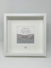 Load image into Gallery viewer, 60th Diamond 60 Years Wedding Anniversary Ribbon Frame - Pebble