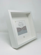 Load image into Gallery viewer, 60th Diamond 60 Years Wedding Anniversary Ribbon Frame - Pebble