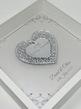 Load image into Gallery viewer, 30th Pearl 30 Years Wedding Anniversary Frame - Intricate Mirror Heart