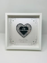Load image into Gallery viewer, 55th Emerald 55 Years Wedding Anniversary Frame - Intricate Mirror Heart