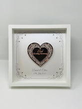 Load image into Gallery viewer, 22nd Copper 22 Years Wedding Anniversary Frame - Intricate Mirror Heart