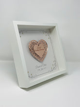 Load image into Gallery viewer, 22nd Copper 22 Years Wedding Anniversary Frame - Intricate Mirror Heart