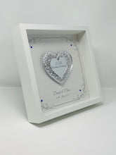 Load image into Gallery viewer, 65th Blue Sapphire 65 Years Wedding Anniversary Frame - Intricate Mirror Heart
