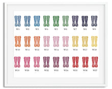 Load image into Gallery viewer, Wellington Boots Family Watercolour Print - Rain Boot
