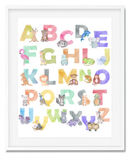 Load image into Gallery viewer, Wildlife Animal Name Watercolour Print