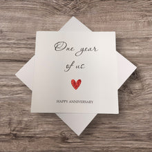 Load image into Gallery viewer, 1st Anniversary Card - Paper 1 Year First Greeting Card Personalised - Year Of Us
