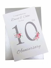 Load image into Gallery viewer, 10th Wedding Anniversary Card - Tin - FN 10
