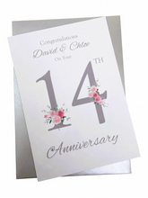 Load image into Gallery viewer, 14th Wedding Anniversary Card - Ivory - FN 14
