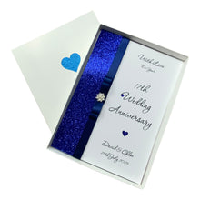 Load image into Gallery viewer, 17th Wedding Anniversary Card - Furniture 17 Year Seventeenth Anniversary - 18 Colour Coice - Luxury Bow
