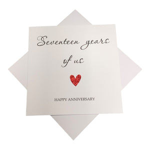 17th Anniversary Card - Furniture 17 Years Greeting Card Personalised - Year Of Us