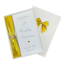 Load image into Gallery viewer, 17th Wedding Anniversary Card - Furniture 17 Year Seventeenth Anniversary Luxury Greeting Card Personalised
