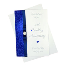 Load image into Gallery viewer, 18th Wedding Anniversary Card - Porcelain 18 Year Eighteenth Anniversary -14 Colour Coice - Luxury Bow
