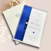 Load image into Gallery viewer, 18th Wedding Anniversary Card - Porcelain 18 Year Eighteenth Anniversary -14 Colour Coice - Luxury Bow
