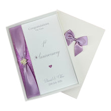 Load image into Gallery viewer, 1st Anniversary Card - Paper 1 Year First Wedding Anniversary Luxury Greeting Card Personalised
