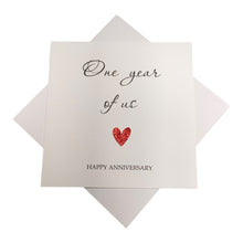 Load image into Gallery viewer, 1st Anniversary Card - Paper 1 Year First Greeting Card Personalised - Year Of Us
