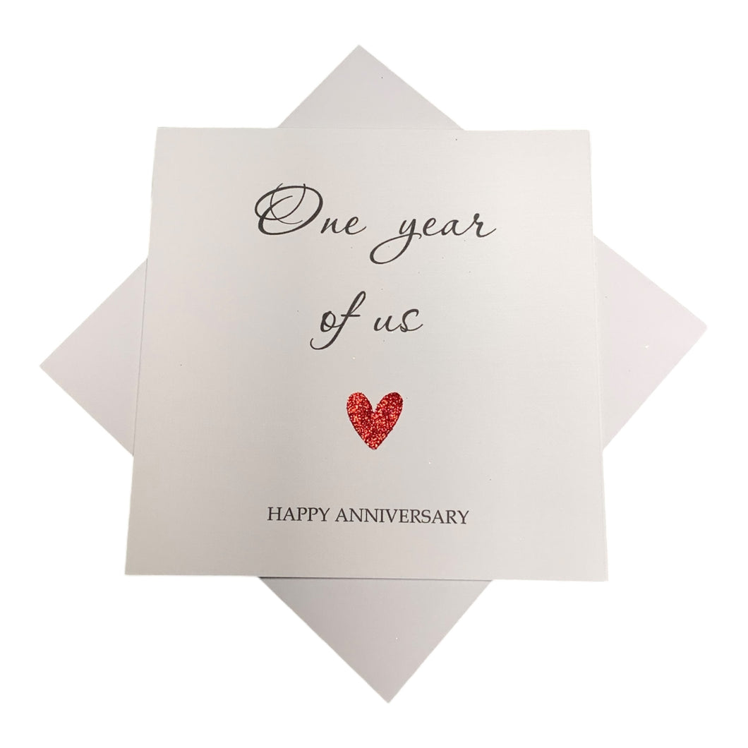 1st Anniversary Card - Paper 1 Year First Greeting Card Personalised - Year Of Us