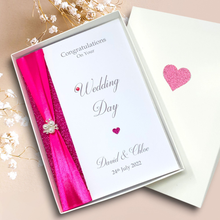 Load image into Gallery viewer, Wedding Day Card - Bride &amp; Groom Luxury Greeting Personalised
