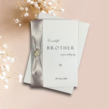Load image into Gallery viewer, Brother Wedding Card - Personalised Luxury Greeting Card - WR 9
