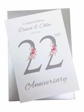 Load image into Gallery viewer, 22nd Wedding Anniversary Card - Copper - FN 22
