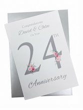 Load image into Gallery viewer, 24th Wedding Anniversary Card - Opal - FN 24
